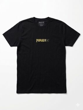 Paradise Logo Black Short Sleeve Tee- L